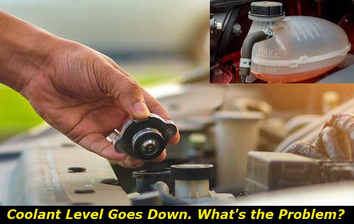 coolant level goes down in car